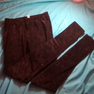 Black velvet kids leggings